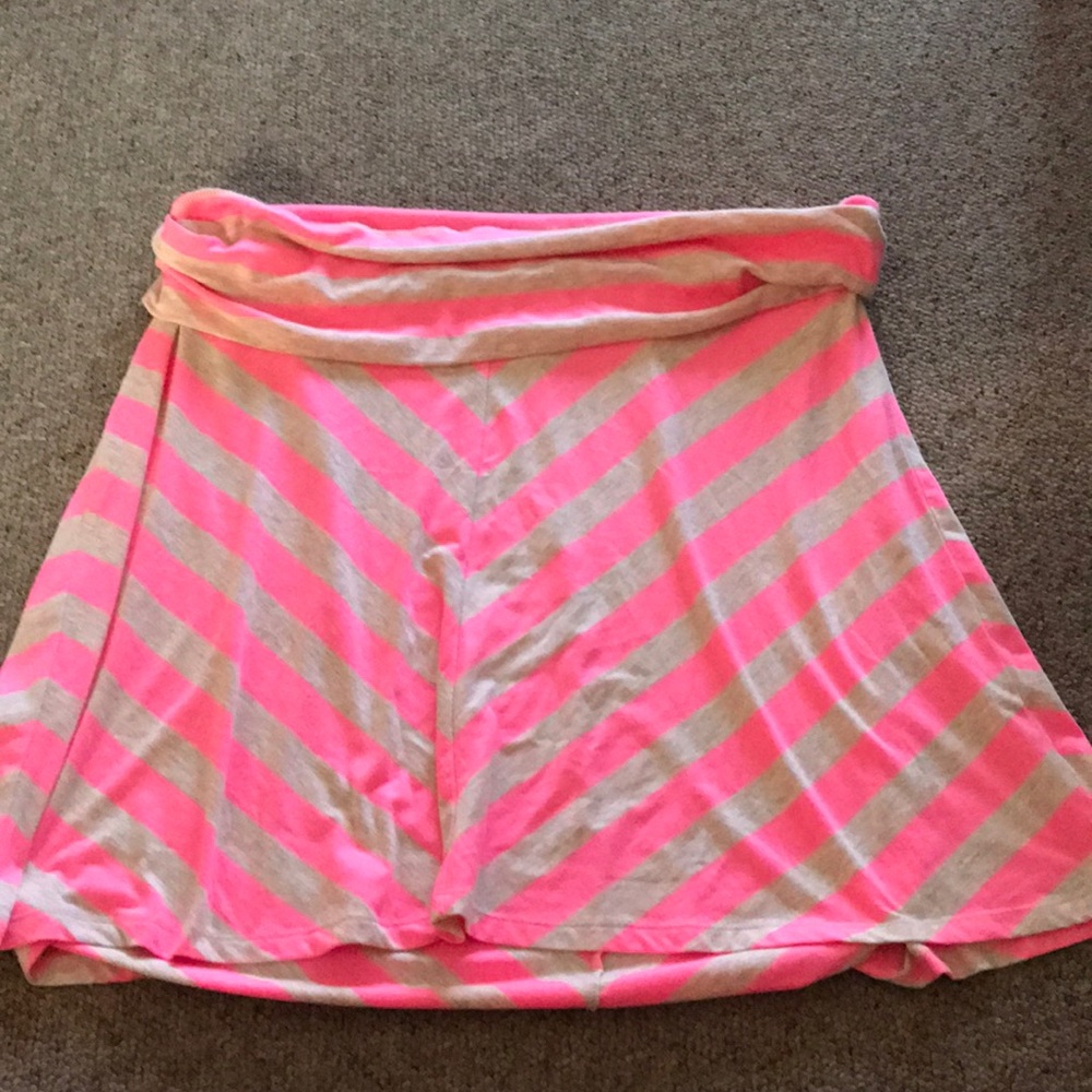 Old navy neon pink & beige fold over skirt XXL